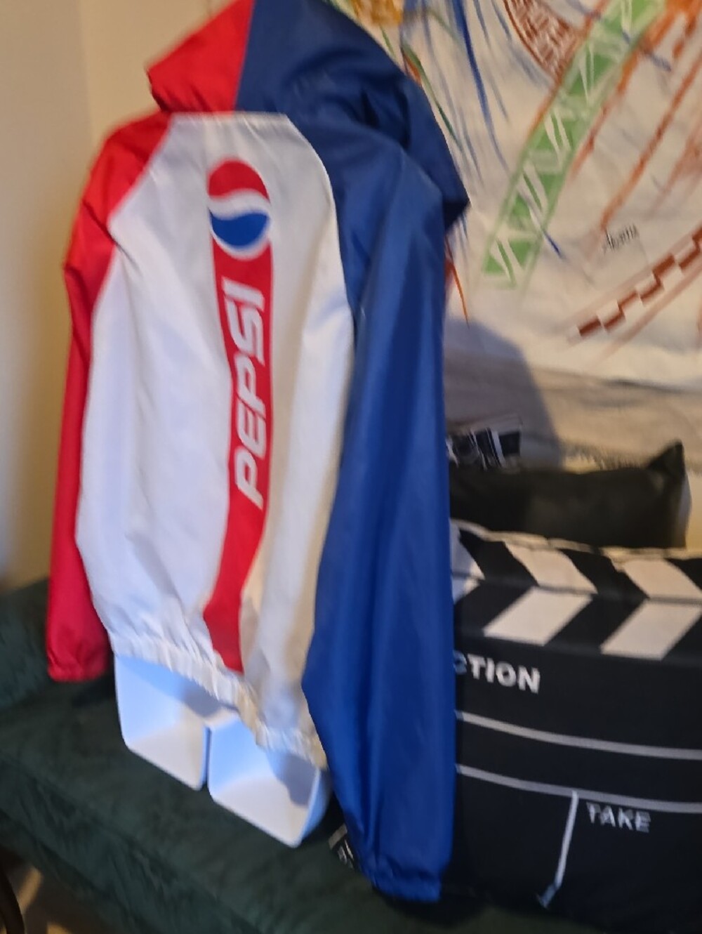 Pepsi Colorblock Hooded Jacket in Red, White & Blue - Picture 6 of 6